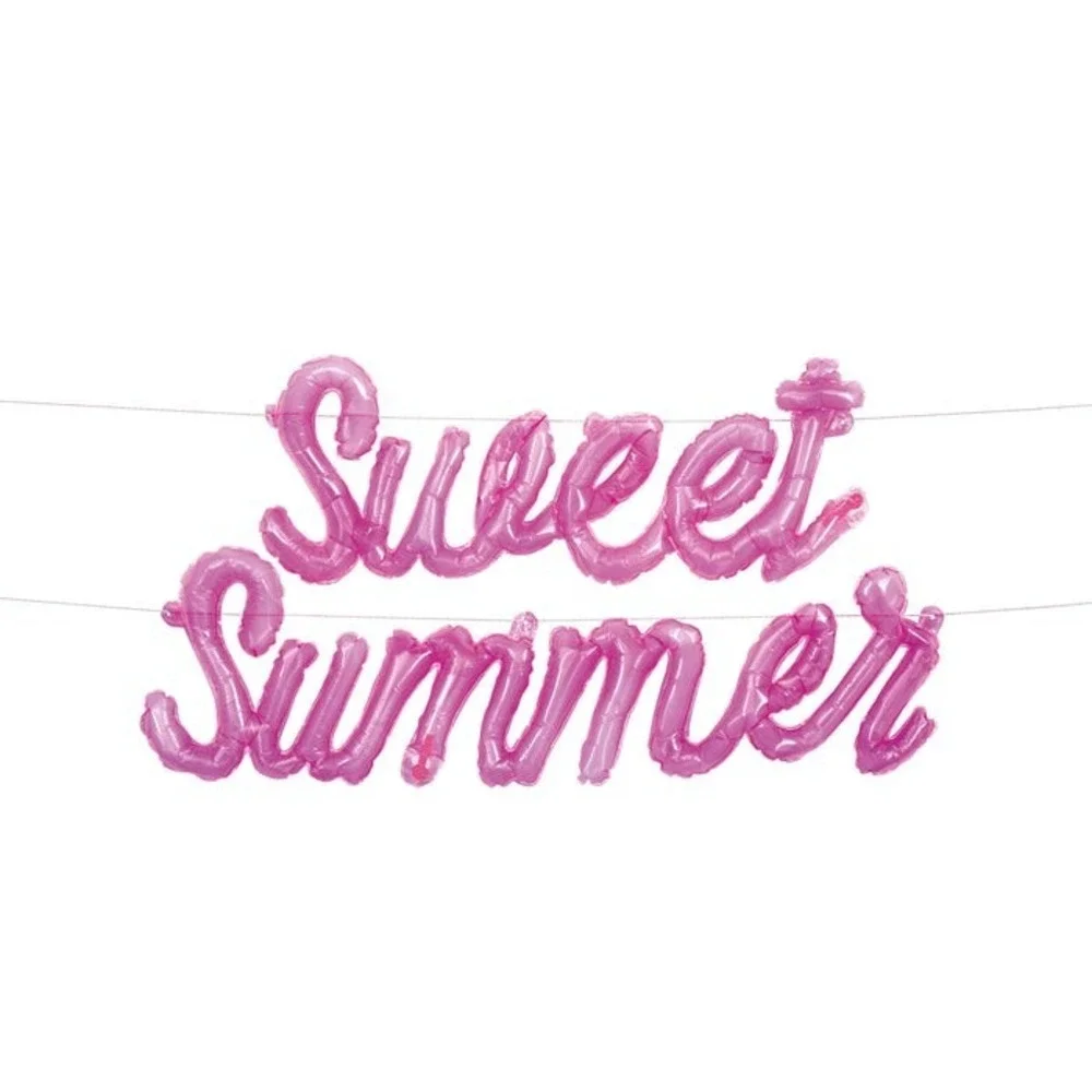 Unique Balloons Sweet Summer Plastic Jelly Pink Balloon Banner Kit With Twine
